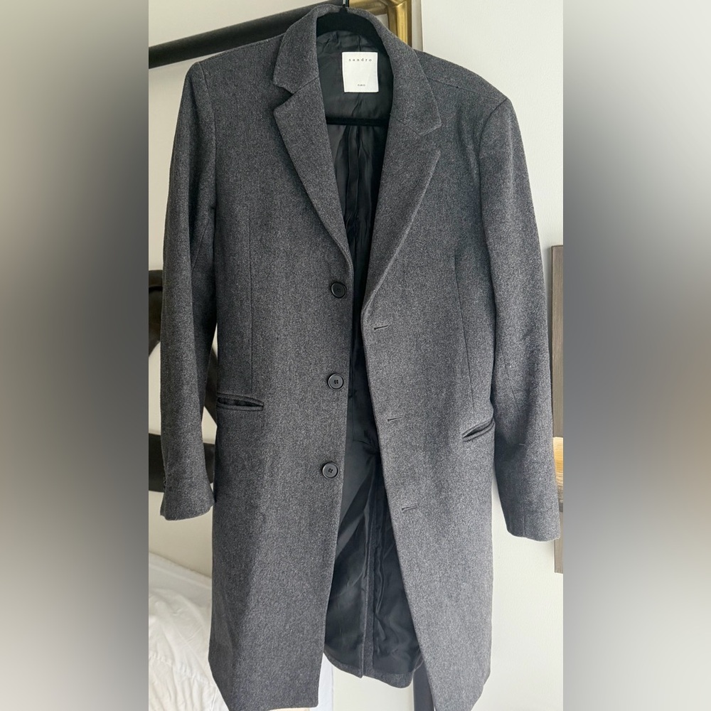 Sandro Charcoal Trench Coat